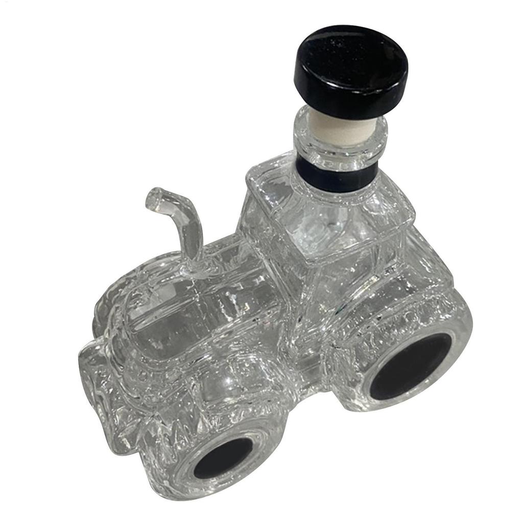 Whiskey Glass Bottles 300ml Tractor Design Drink Container Glass Alcohol Bottle for Vodka for Brandy