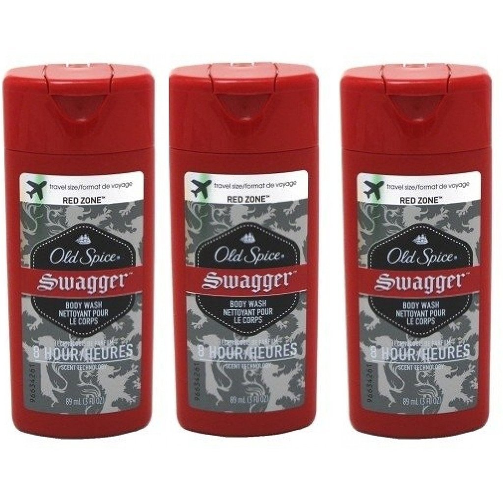 เจลอาบน้ํา Old Spice Swagger Red Zone ขนาดเดินทาง 3 ออนซ์ (ประมาณ 85g) (แพ็คเกจ 3 ชิ้น)
