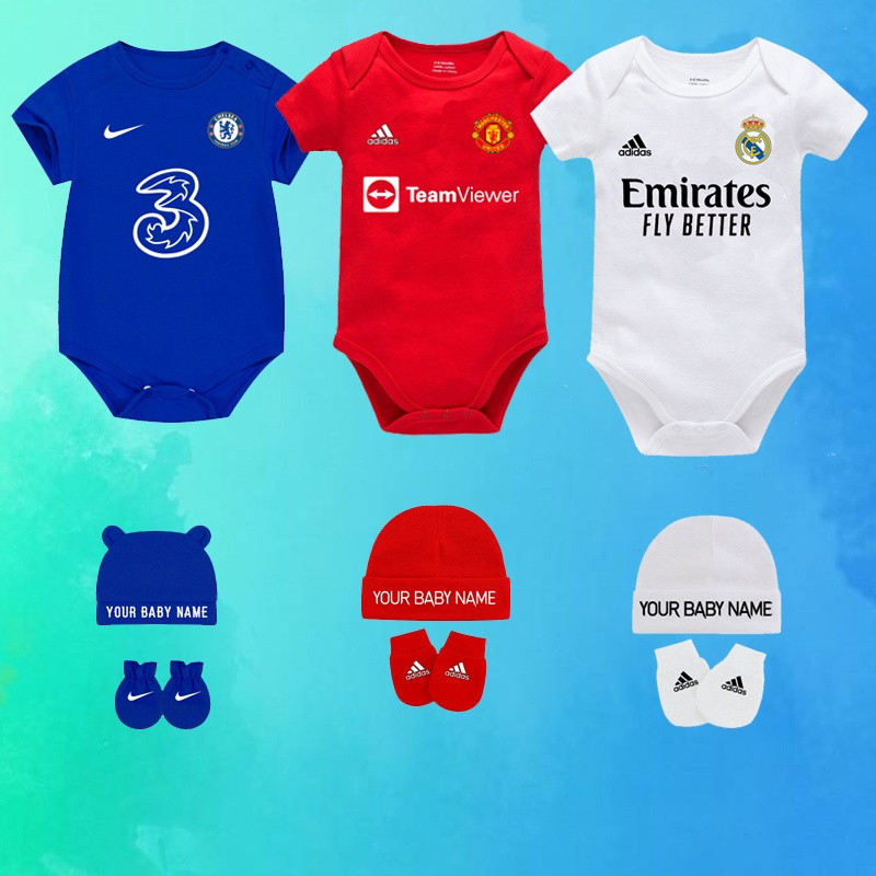 Emirates Teamviewer มาตรฐาน 0-12m Baby Jersey ชื่อการปรับแต่ง Baby Romper Onesie J7ES