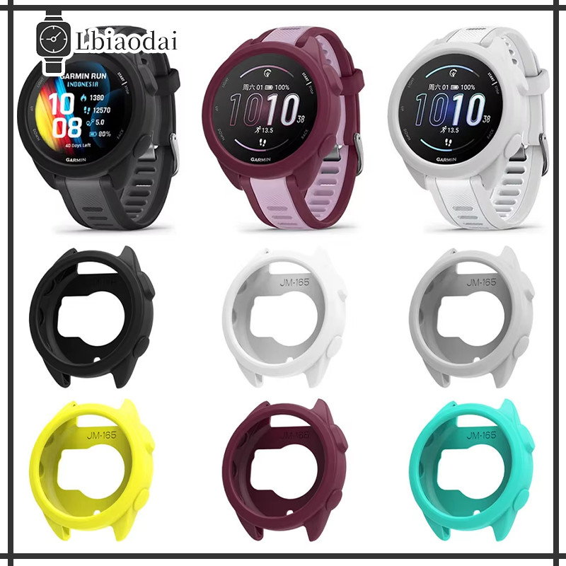 กรณีซิลิโคน for Garmin Forerunner 165/165 Music อุปกรณ์ปกป้องหน้าจอยางอ่อน for Smart Watch Garmin Fo