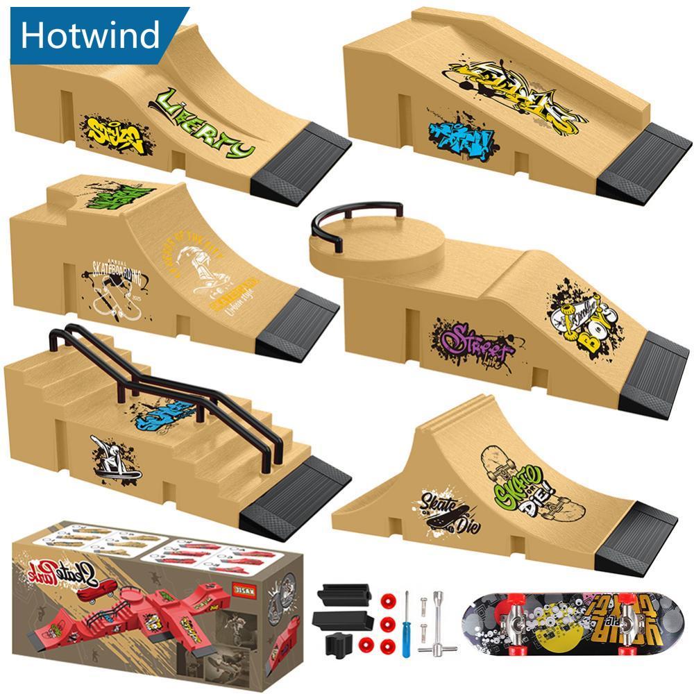 HW Finger Skateboard Skate Park ชุดอุปสรรค Course Fingerboard จําลองที่สมจริงแบบพกพาชุด Professional