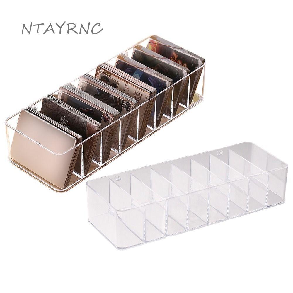 STAYREAL2R กล่องเก็บการ์ด, Dividers ที่ทนทาน Trading Card Deck Cases, มัลติฟังก์ชั่นความจุสูง Clear 8 ช่อง Photo Card Organizer เครื่องประดับ
