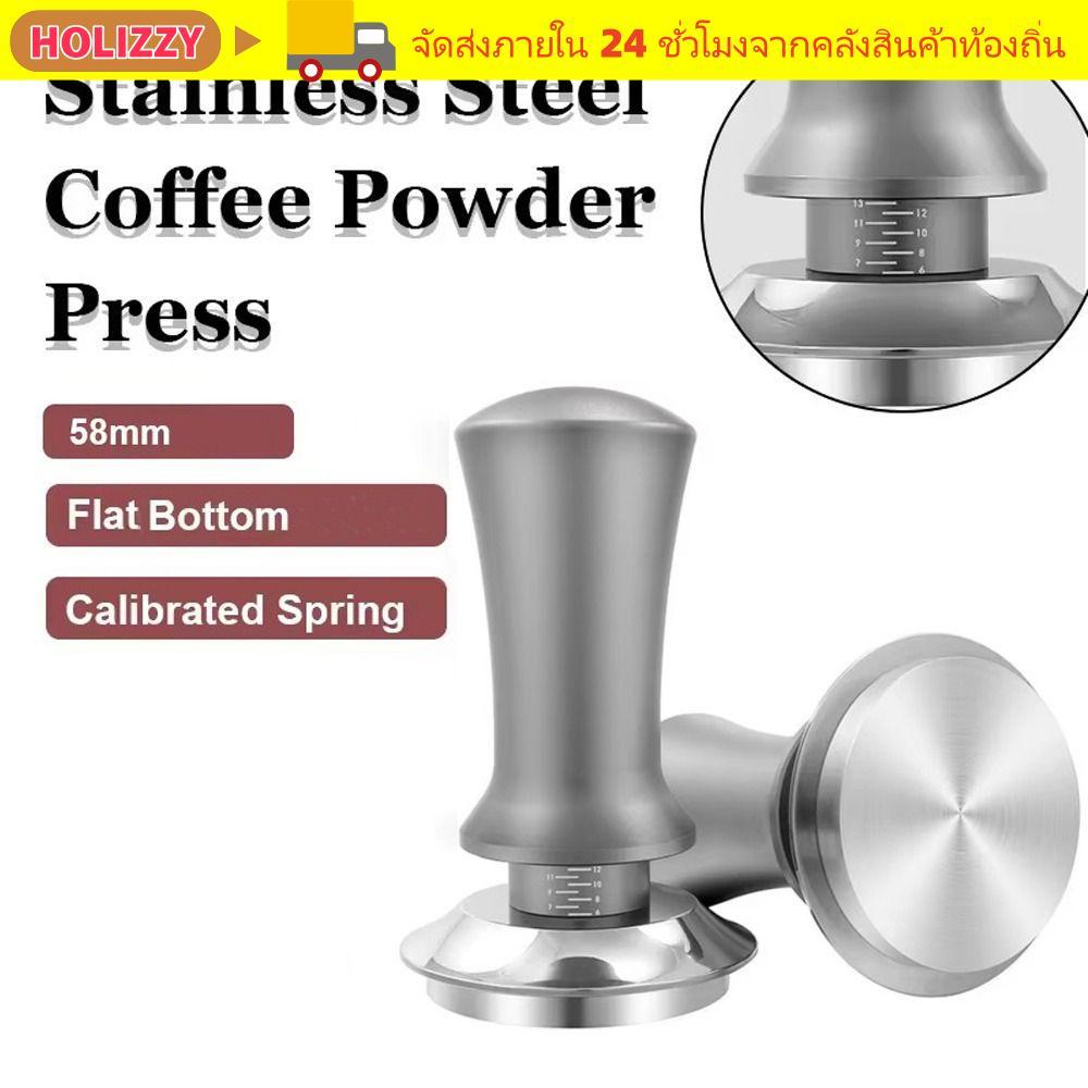HOLIZZY กดผงกาแฟ,แรงดันคงที่กด-ประเภทกาแฟ Tamper, ทันสมัยพร้อม Scale & Caliper สปริงปรับสแตนเลส Barista เครื่องมือ Espresso อุปกรณ์เสริม