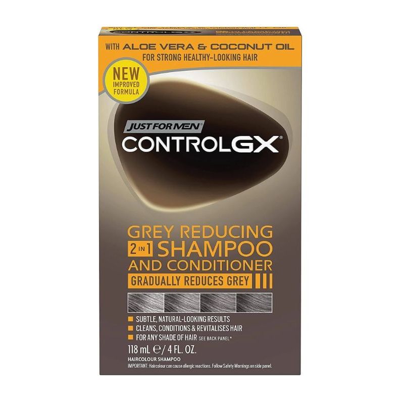 Just For Men Control GX Grey Reducing 2 in 1 Shampoo and Conditioner 118ml แชมพูย้อมผม ผมหงอก จากอเม