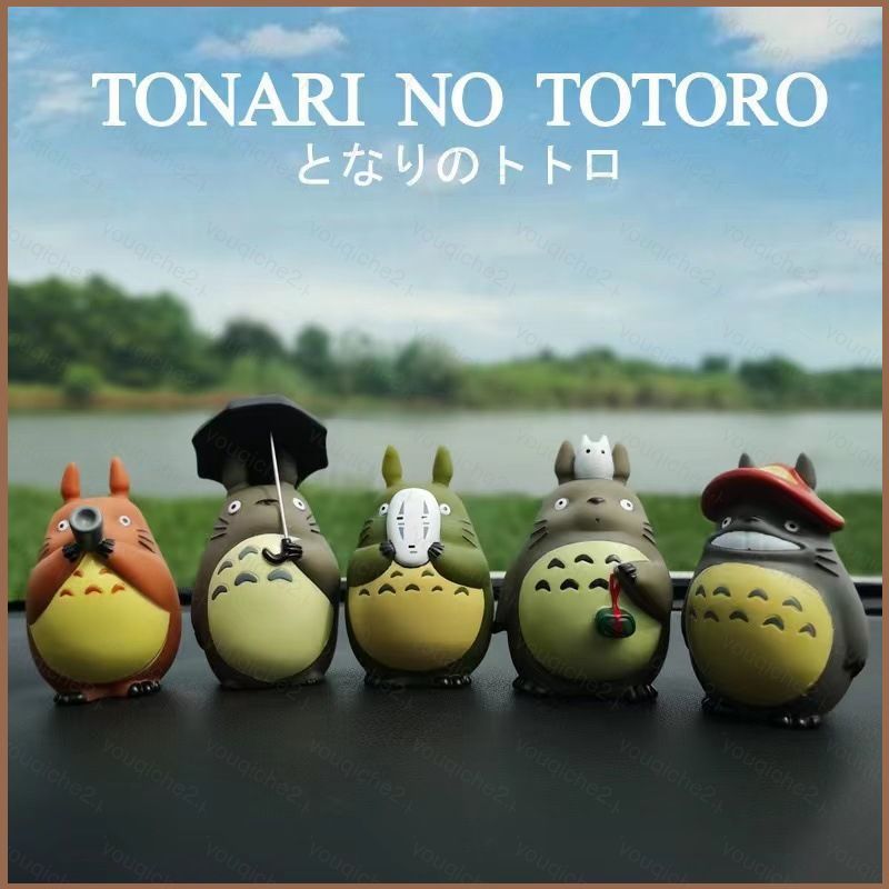 SY2 5pcs Totoro Action FIgure MY NEIGHBOUR TOTORO ตุ๊กตาของเล่นสําหรับเด็กตกแต่งบ้านเครื่องประดับตกแ