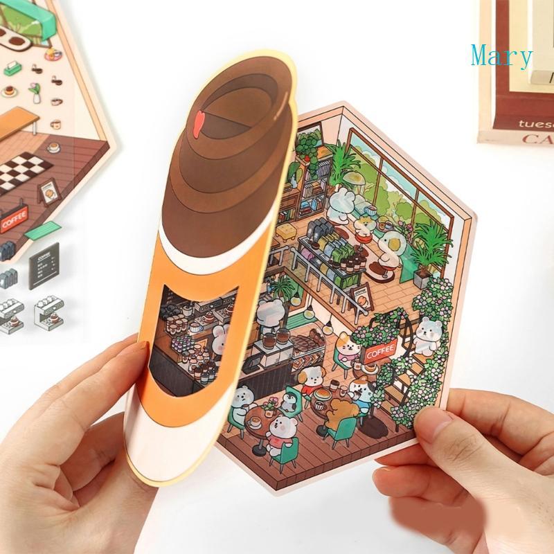 Mary Cartoon Baking Shop Landscape Sticker 2 5D Scene Sticker DIY Scene Make Sticker