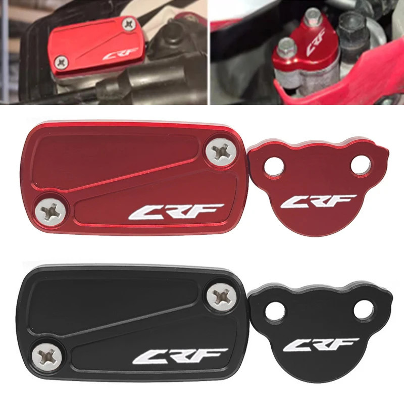 ด้านหน้าด้านหลังเบรคอ่างเก็บน้ําครอบคลุมสําหรับ KAWASAKI KDX200 KDX220R KDX250 KDX 200 220R 250 อุปก