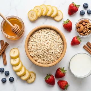 ข้าวโอ๊ตรีดแผ่น 1 กิโล Farm to Fam Rolled Oats คุมหิว อิ่มนาน ไม่เติมน้ำตาล อาหารคลีน