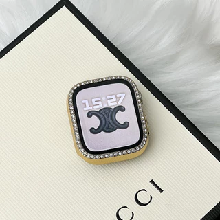 กรณีพีซีเพชรแก้วนิรภัย for Apple Watch 45มม IWatch Series 11 10 9 8 7 6 5 4 SE 3 2 1 44มม 42 41 40 38มม ปกป้องกันหน้าจอ