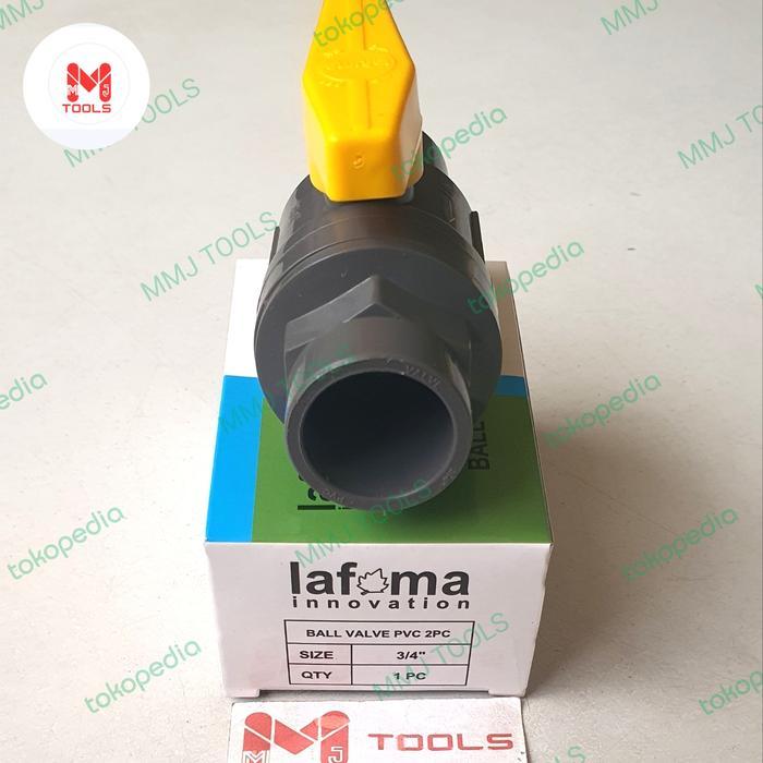 LAFUMA บอลวาล์ว PVC 3/4" รุ่นไต้หวัน - LAFUMA วาล์วหยุด PVC ธรรมดา