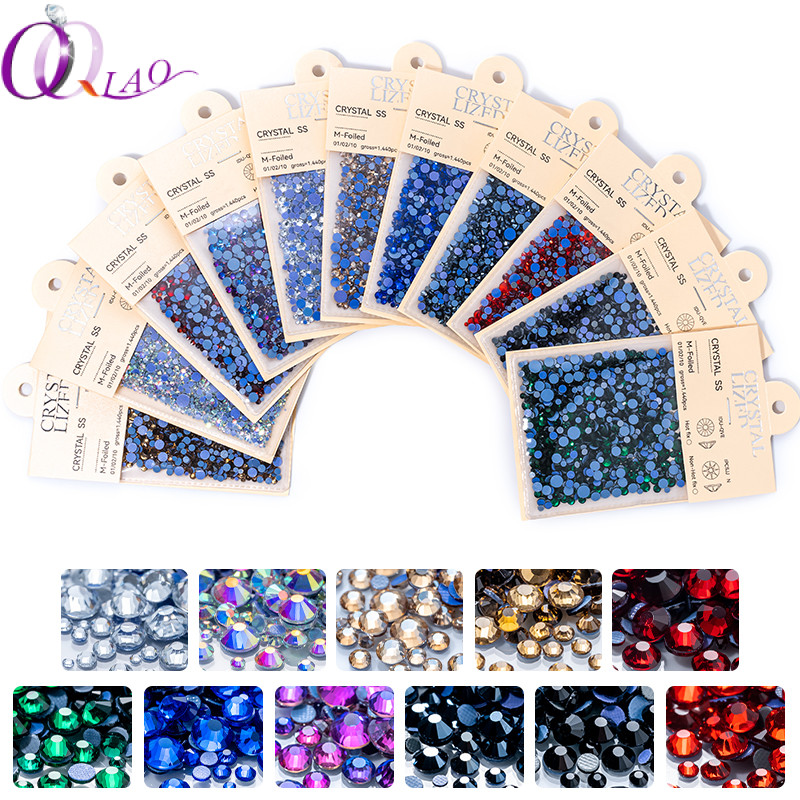 QIAO Rhinestone Set 1440 ชิ้น หลากหลายขนาด สำหรับตกแต่งเสื้อผ้าด้วยตนเอง
