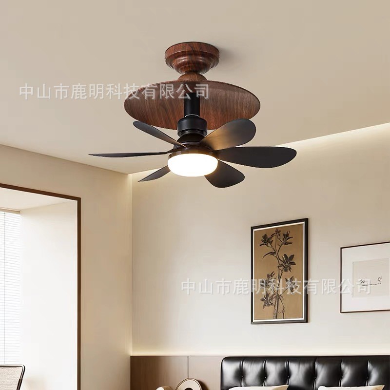 Vintage Ceiling Fan Light with Fan for Bedroom, Balcony, Simple Dining Room Chandelier, Ceiling Fan 
