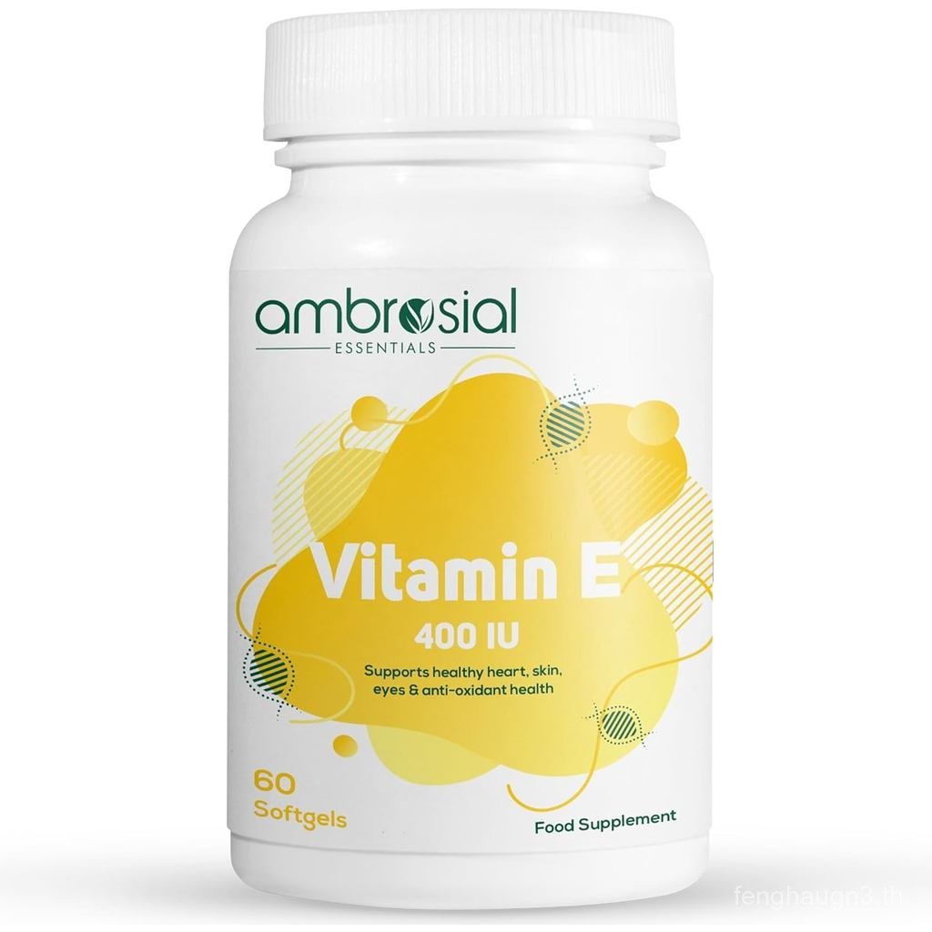 Ambrosial Vitamin E Capsules for Skin & Face 400 IU - VIT E, Natural & Pure Vitamin E Oil Capsules, 