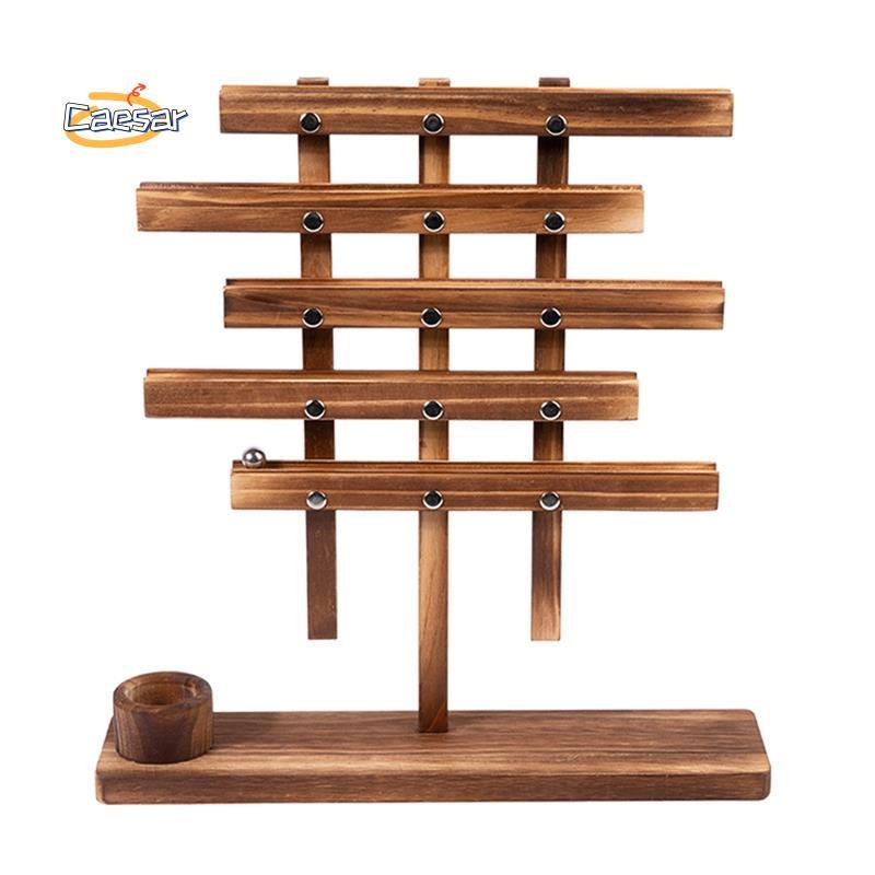caesarA8Wood Balancing Strategy Puzzle Marbles Family Board Game Learning ของเล่นเพื่อการศึกษาสําหรั