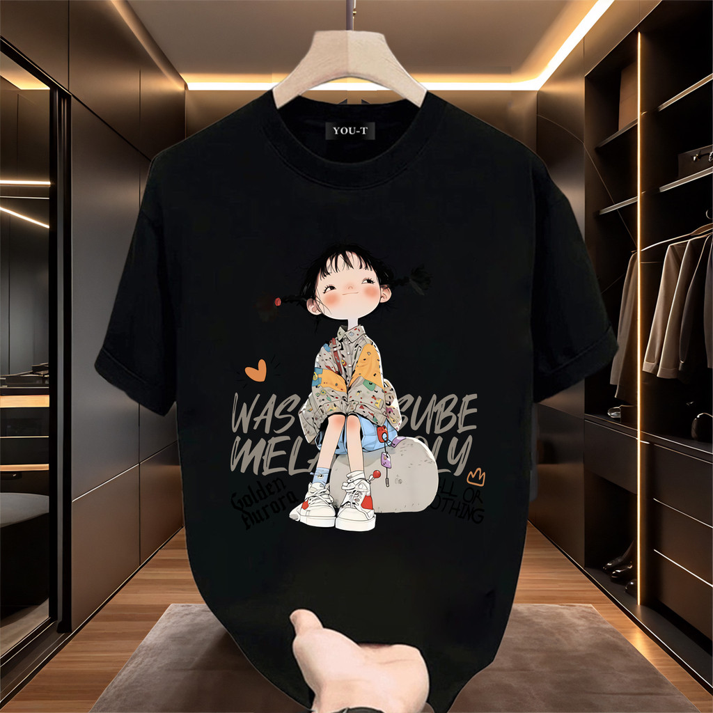 Top.street เสื้อยืด oversize เสื้อแฟชั่น แขนสั้น คอกลม ผ้าCotton 100% สไตล์เกาหลี ใส่สบาย ไม่ต้องรีด 