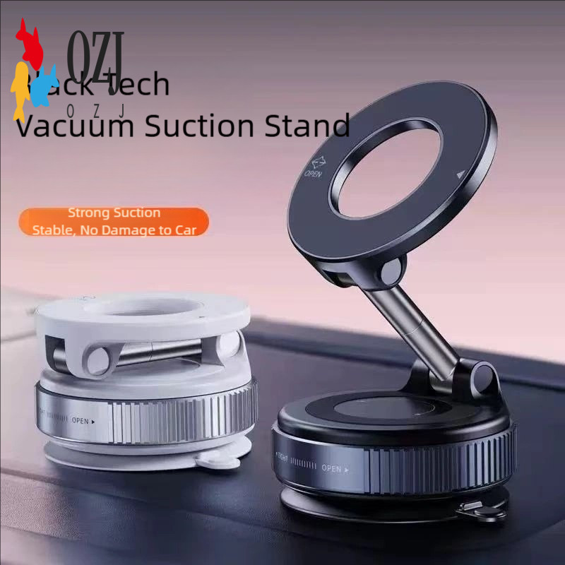 ที่วางโทรศัพท์แม่เหล็กแบบพับได้แบบปรับได้ - 360° หมุนได้ด้วยแม่เหล็ก N52 สําหรับประตูกระจกแดชบอร์ด