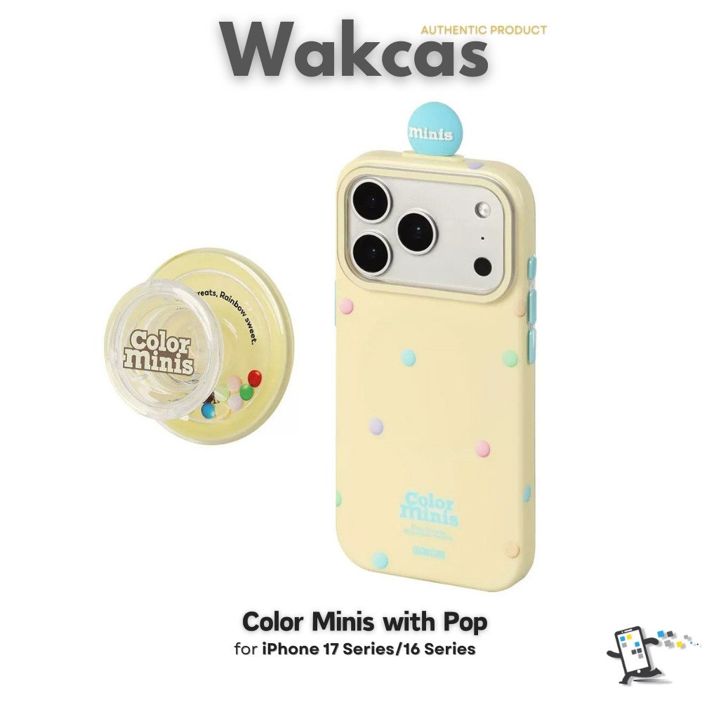 Wakcas Color Minis Magnetic with Pop เคสสำหรับ iPhone 17 Series และ iPhone 16 Series