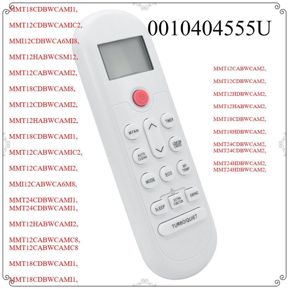 เปลี่ยนใหม่ 0010404555U รีโมทคอนโทรล AC พร้อมฟังก์ชั่นความร้อนสําหรับ CETRON Haier Mabe ECO เครื่องป