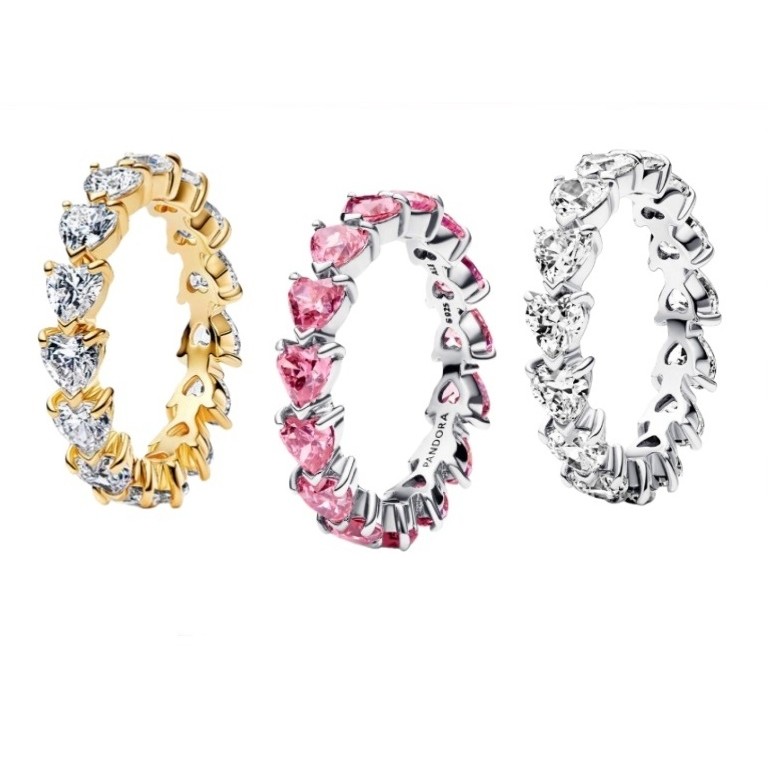 Band of Clear Hearts Ring หัวใจสีชมพู