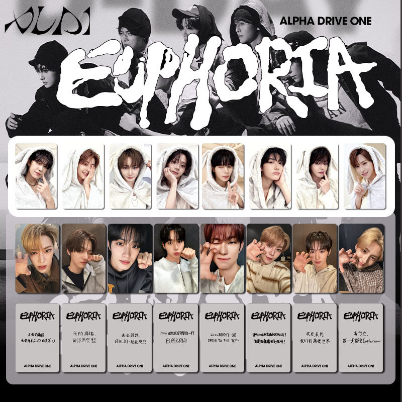 Kpop Idol ALD1 EUPHORIA อัลบั้มการ์ดโปสการ์ดกระต่ายชุดนอนการ์ด Debut Card Collectors Card