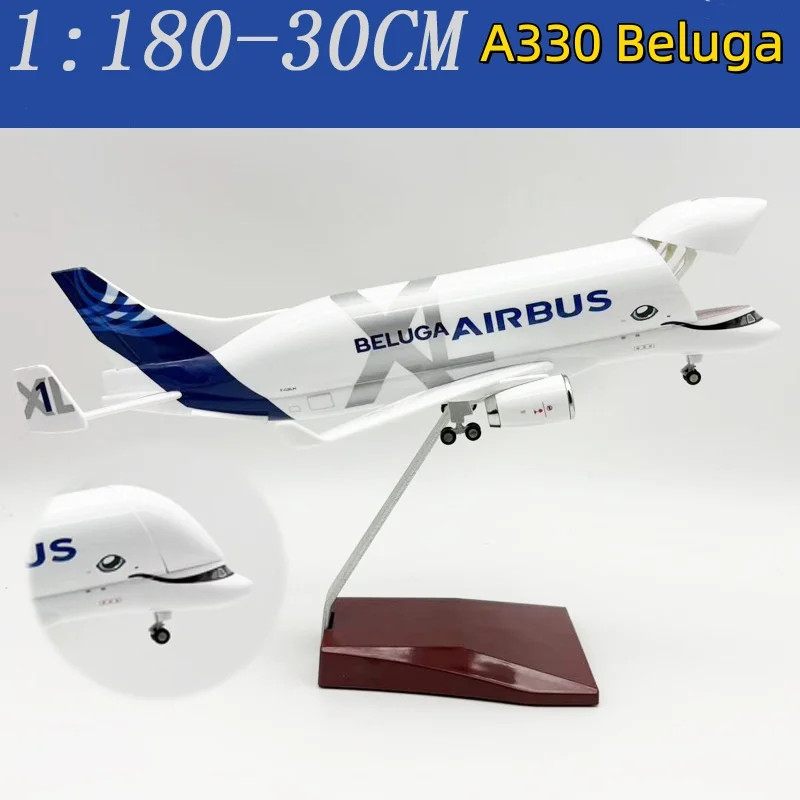 30 ซม.a330 beluga airways เครื่องบิน 1:180 Scale เครื่องบินเรซินพลาสติกรุ่น Miniature Plane รวบรวมโด