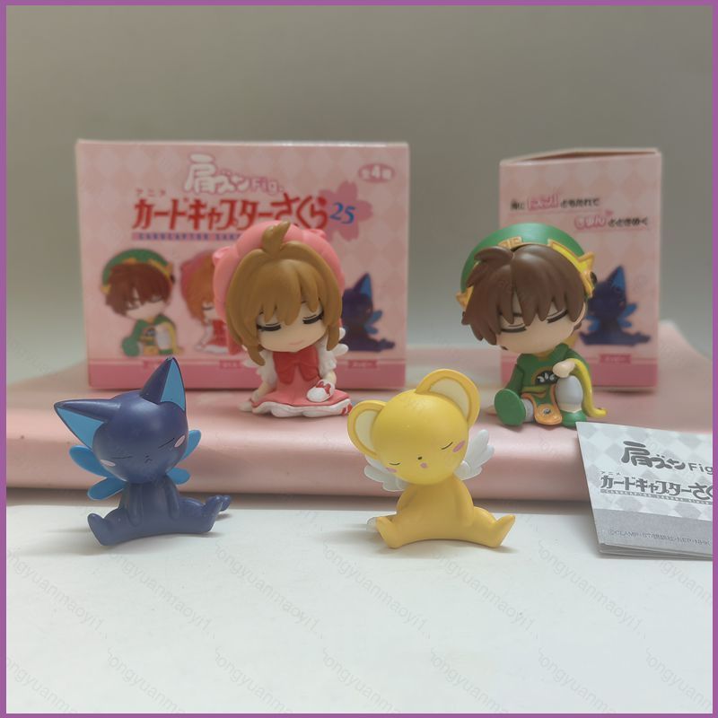 ZY1 4pcs Cardcaptor Sakura Action Figure LI SYAORAN KINOMOTO SAKURA ตุ๊กตาของเล่นสําหรับเด็กเครื่องป