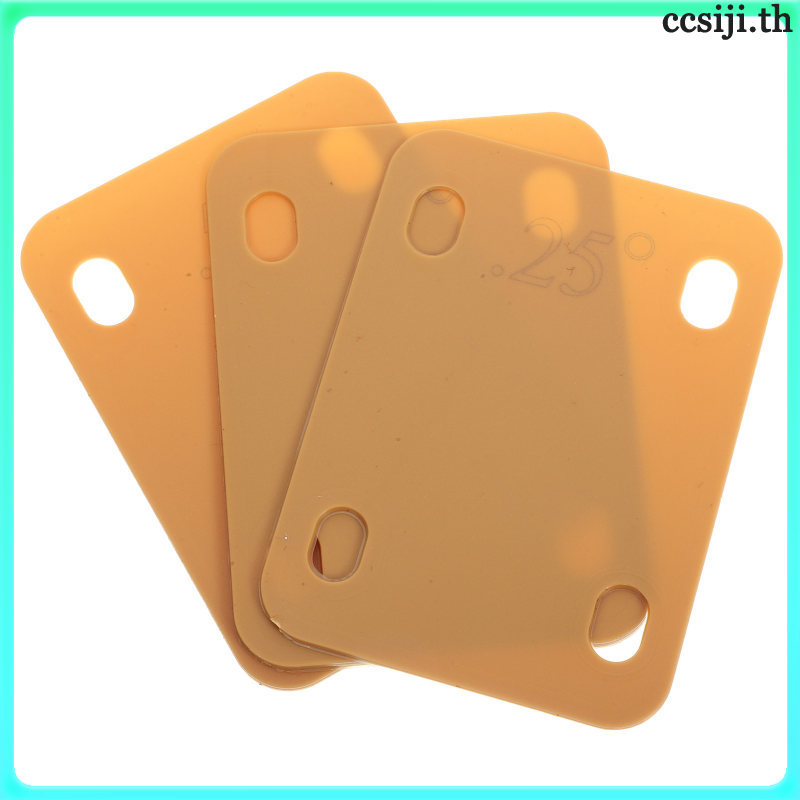 🎸 3pcs อุปกรณ์เสริมแผ่นแปะคอเบสกีตาร์ พลาสติก Shim คอ