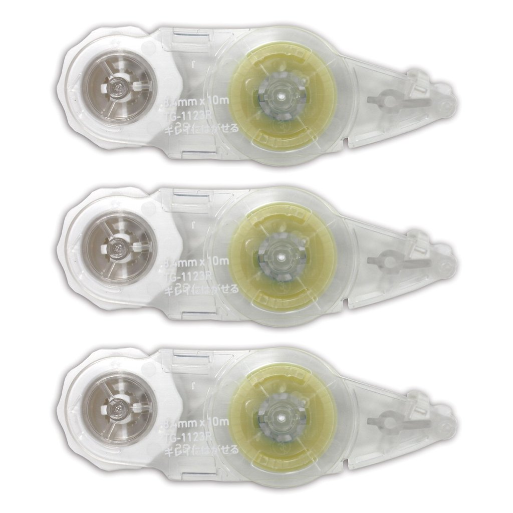 Plus Tape Glue Roll Norinopod Refill Tape Easily Removable 8.4mm Width 3 Pieces 38-909