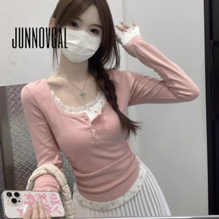 เสื้อลูกไม้แขนยาวแฟชั่นปี 2026 สไตล์ยุค Y2K สำหรับวัยเรียนแล…