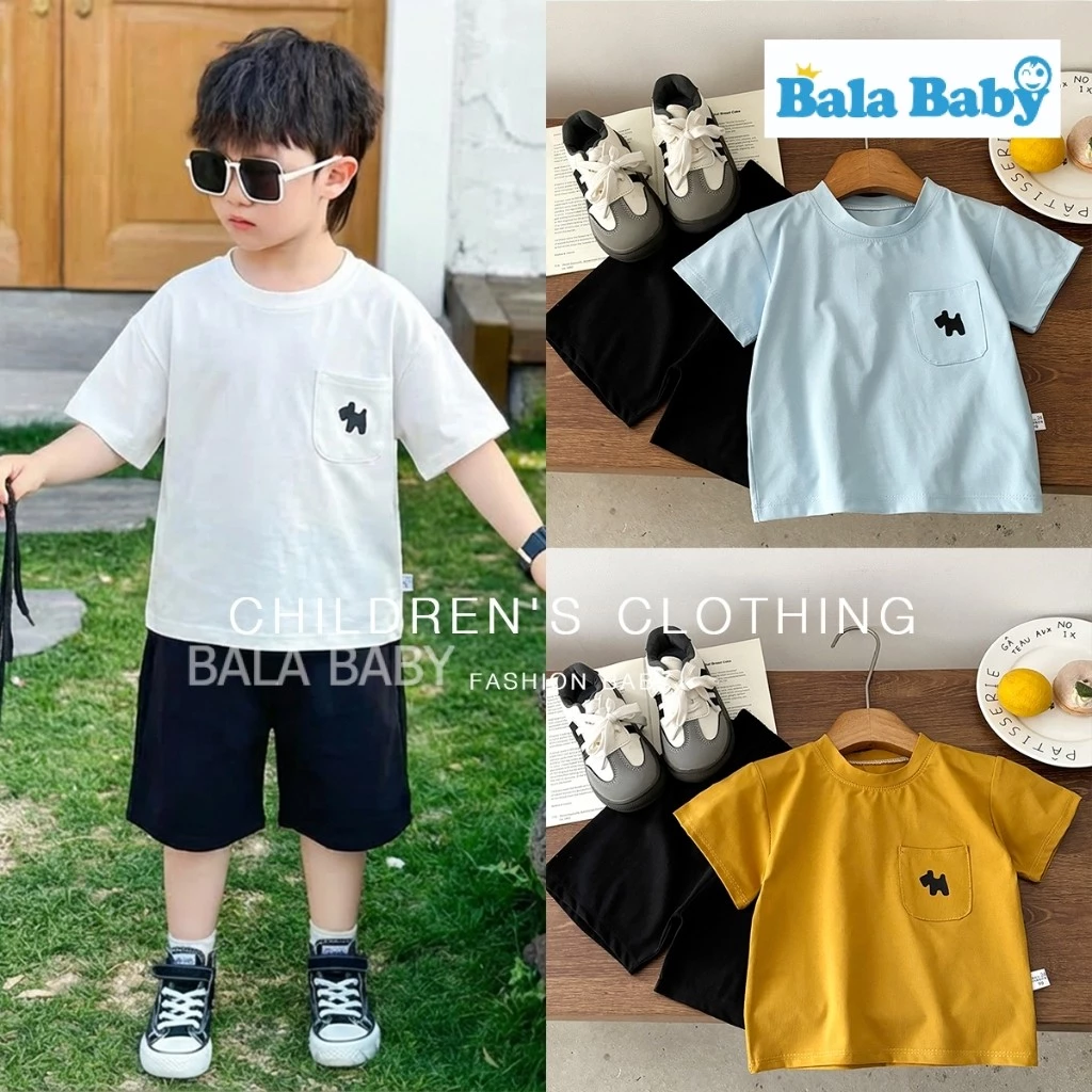 ชุดเซ็ตเด็ก ชุดเซ็ต 2 ชิ้นเด็กผู้ชาย เสื้อยืดกางเกงขาสั้น Size80-120cm DXT04 thumbnail 4