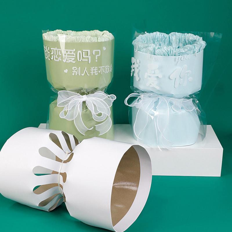 [bigdeals365] 10/20 ชิ้นช่อดอกไม้กลม/โค้ง Stereotype กระดาษคราฟท์ดอกไม้ Rose แพคเกจซับกระดาษห่อร้านดอกไม้วัสดุเครื่องมือสต็อกใหม่