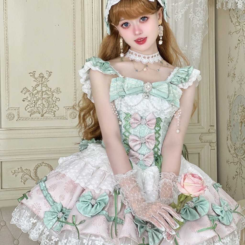 Lolita Original Full Dress jsk Dress Bow Lolita
