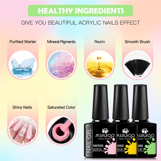 MSRUIOO 8ml ยาทาเล็บเจลแต่งเล็บ 160 สีใหม่ยาทาสีทึบเชอร์รี่สีดำและขาวสำหรับร้านทำเล็บ