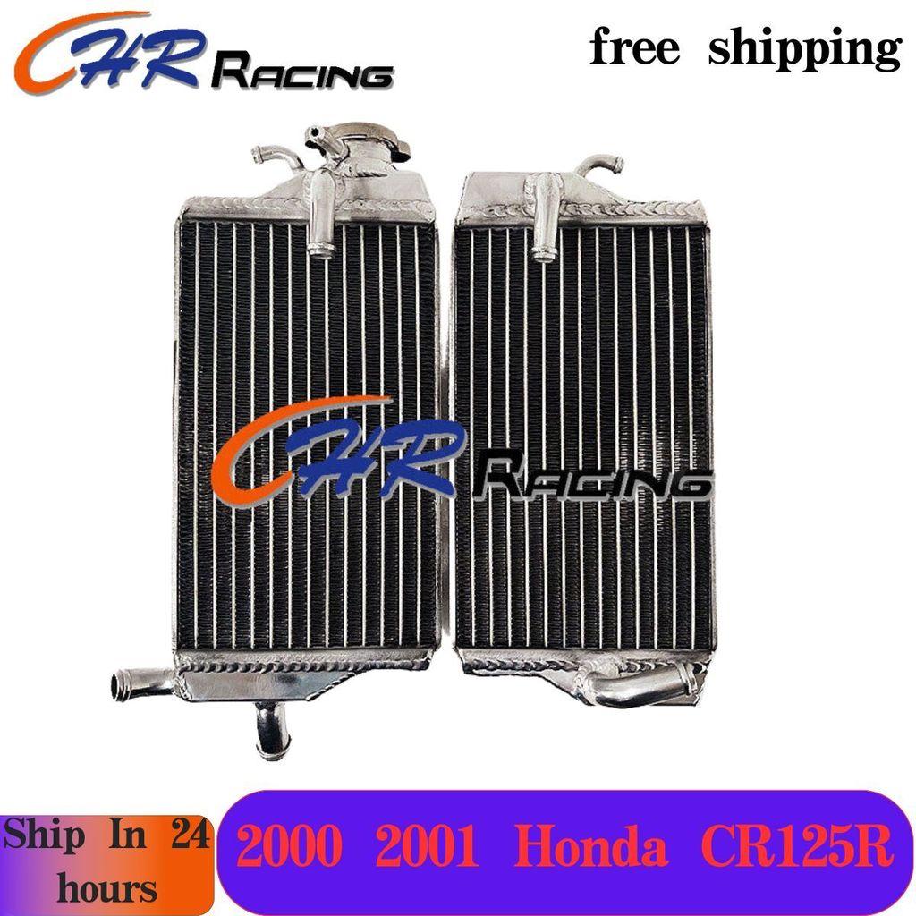 หม้อน้ําอลูมิเนียมสําหรับ 2000-2001 Honda CR125R CR 125R CR125 2 จังหวะ 00 01