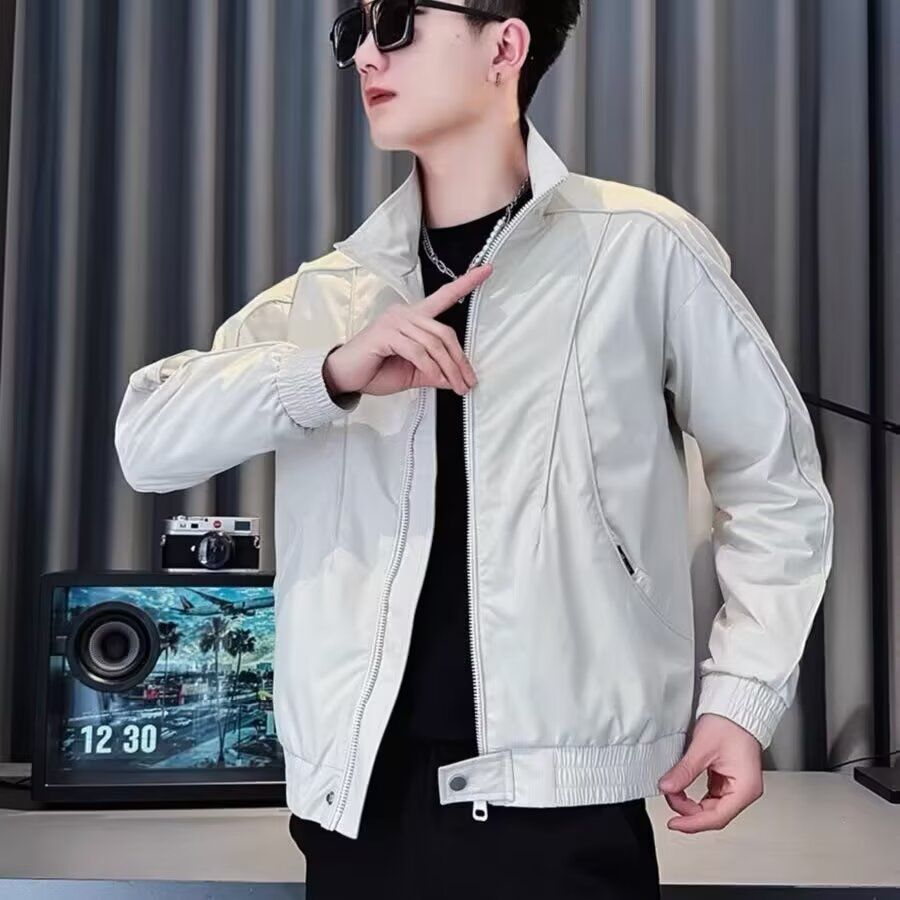 American Bomber Jacket ชายเสื้อฤดูใบไม้ผลิ High-End Cargo Jacket ชุดเบสบอล Jacket