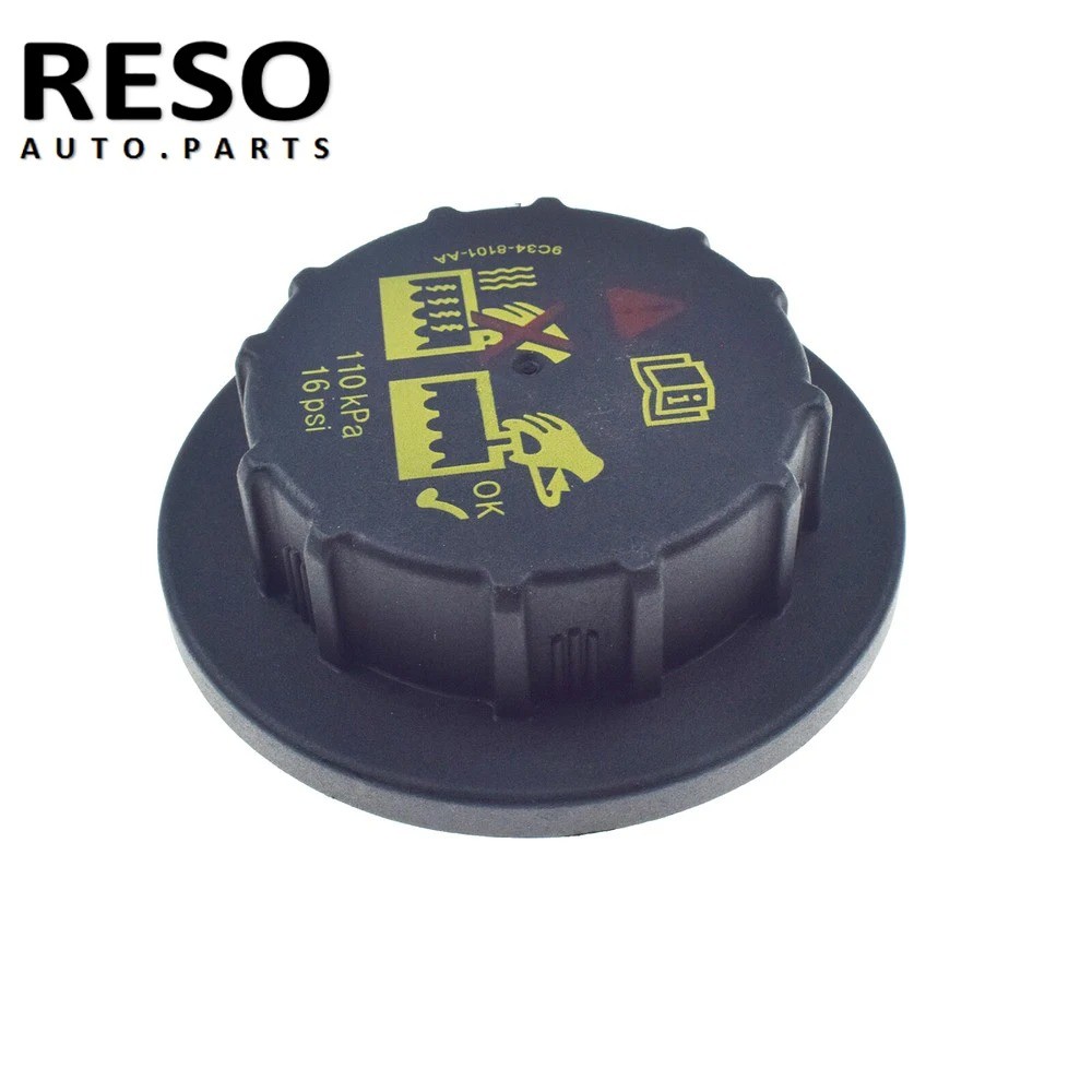 RESO 9C3Z8101B หม้อน้ํา Coolant Degas ขวด Reservior ถังหมวกสีดําสําหรับ Ford Mustang Taurus F150 F25