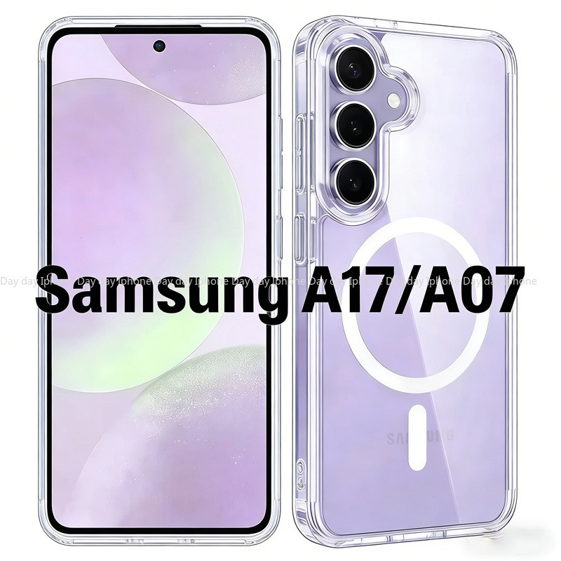 🔥เคส For Samsung A07/A17/A37/A57🔥เคสใส กันกระแทก เคสใสแม่เหล็ก Samsung A17 A07 4G 5G Wireless Charge