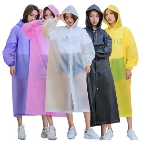 เสื้อกันฝน Eva เสื้อฮู้ด Poncho Dress Eva เสื้อกันฝนผู้ใหญ่เสื้อกันฝนเด็ก