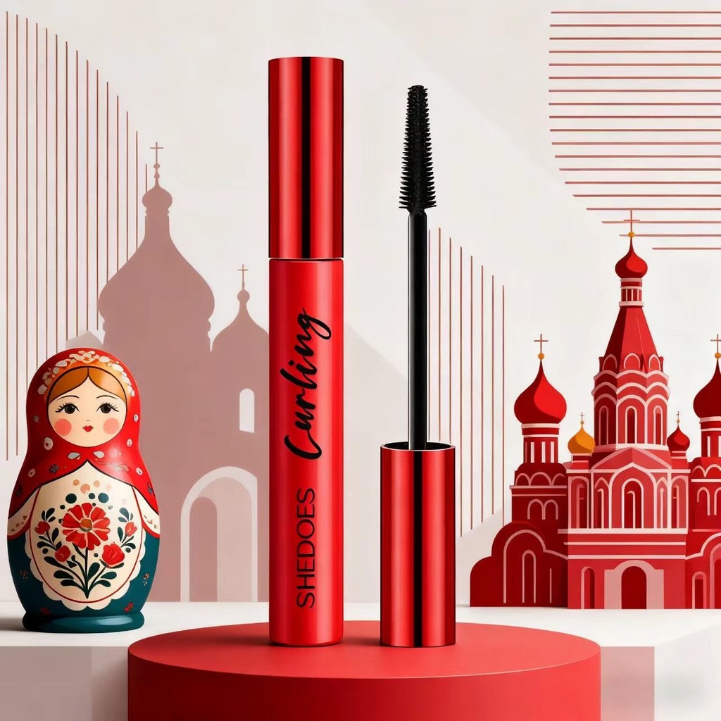 SHEDOES SHEDOES รัสเซียขายร้อนกันน้ํา Easy-to-Remove แต่งหน้าเรียวหัวแปรง 5D สามมิติ Curling มาสคาร่