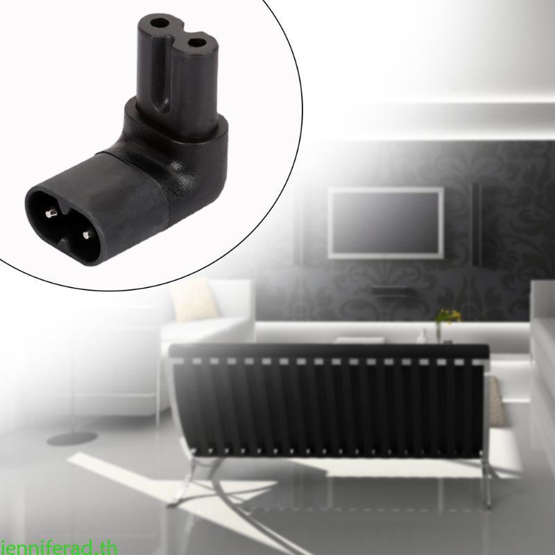 Jenniferad สีดําชายหญิง Extension Connector IEC320 iec C7 ถึง C8 90 องศาอะแดปเตอร์