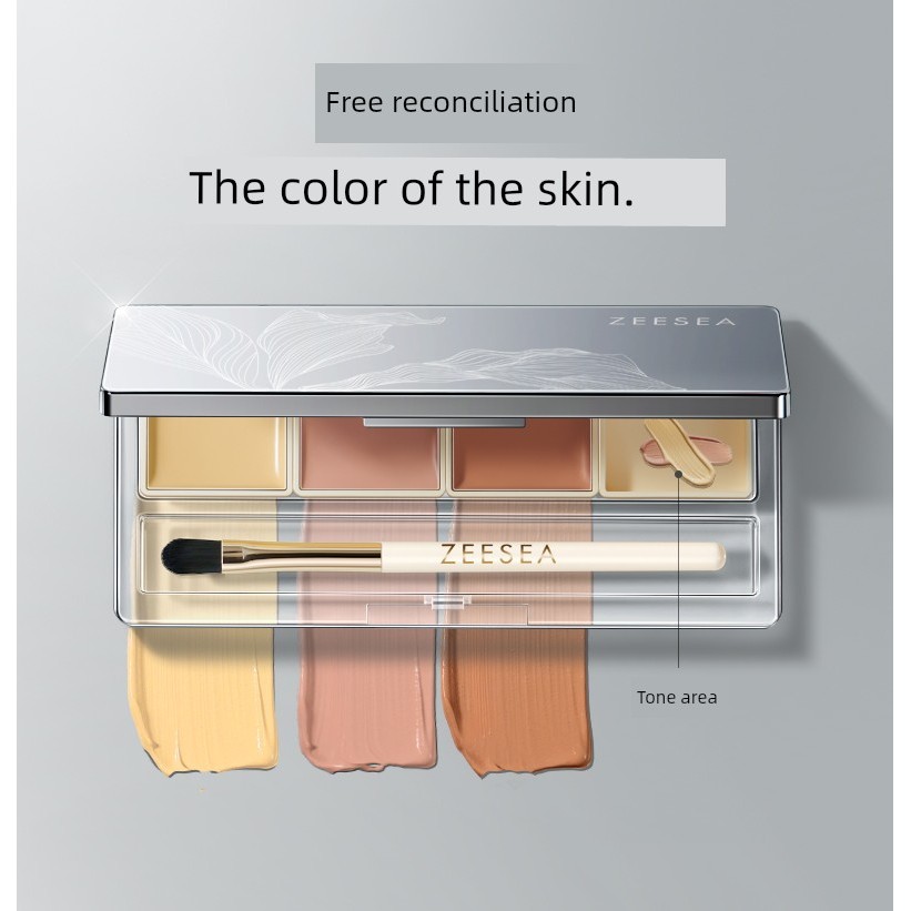 คอนซีลเลอร์ concealer ZEESEA ZEESEA Tricolor คอนซีลเลอร์ Palette/ปกปิดปกปิดจุดด่างดํารอยสิวสิวฝ้ากระ