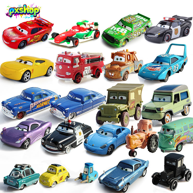 ของสะสมรถอะลอย การ์ตูน Cars Movie 1:43 - Lightning McQueen และผองเพื่อน รุ่นพลังแรงเฉื่อย วิ่งเองได้