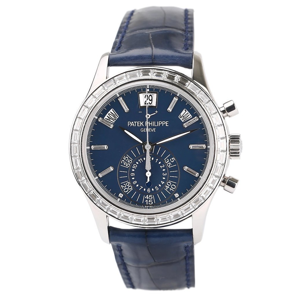PatekPhilippe Automatic Mechanical Full Calendar Chronograph Dynamic Reserve Display Platinum Diamon