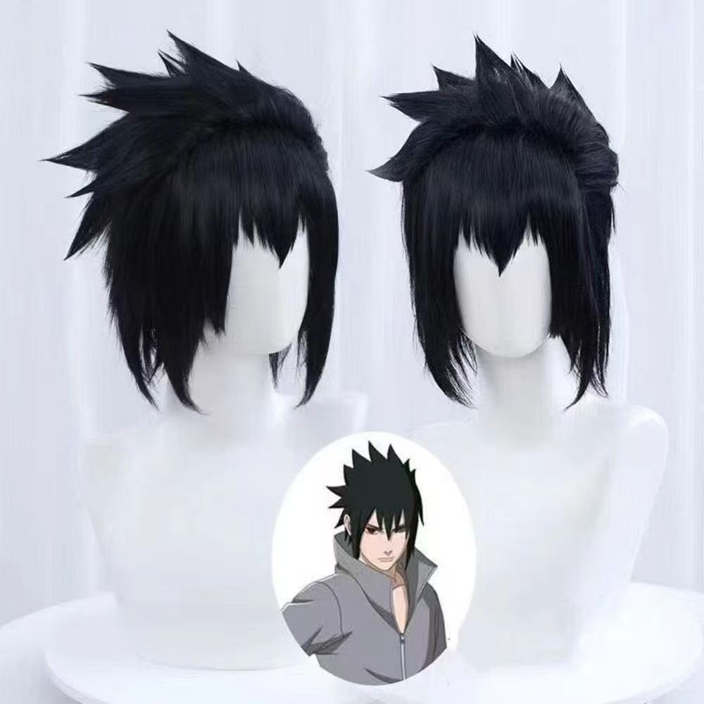 Sasuke Cos Wig Naruto Anime Uchiha Family Legend 3 Generation Cosplay SkIT