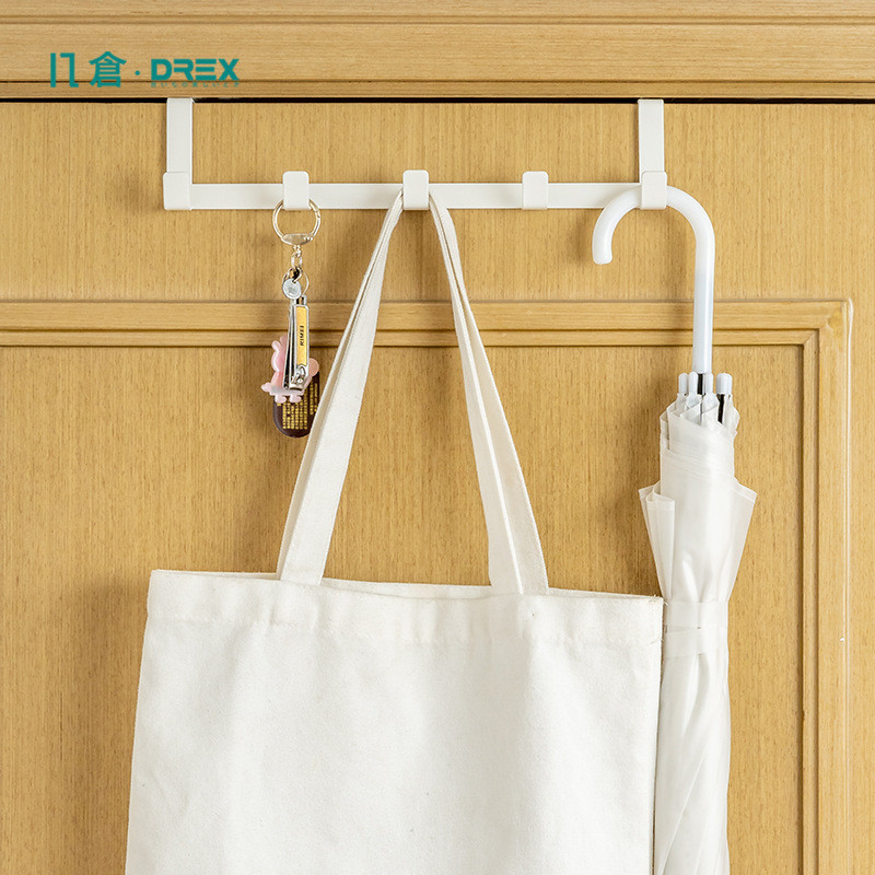 DREX ญี่ปุ่น Jikura ประตูด้านหลัง Hook แขวนห้องนอนประตูเสื้อผ้า Rack ประตู Coat Hook เจาะฟรี Z9AK