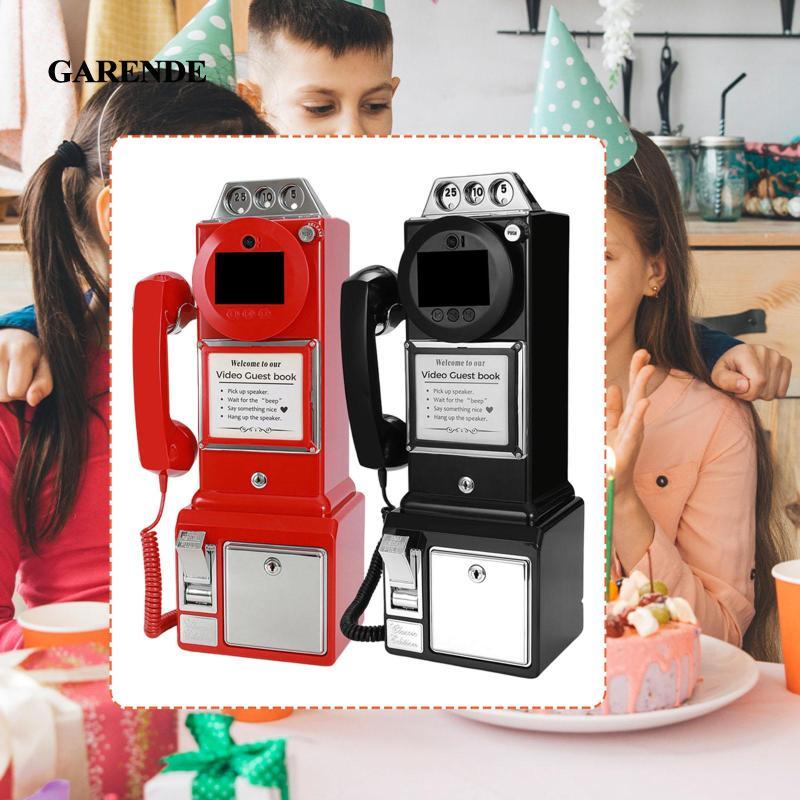 Garende Audio Guest Book Vintage โต๊ะโทรศัพท์ Audio Guest Book งานแต่งงานโทรศัพท์บันทึกเครื่องโทรศัพ