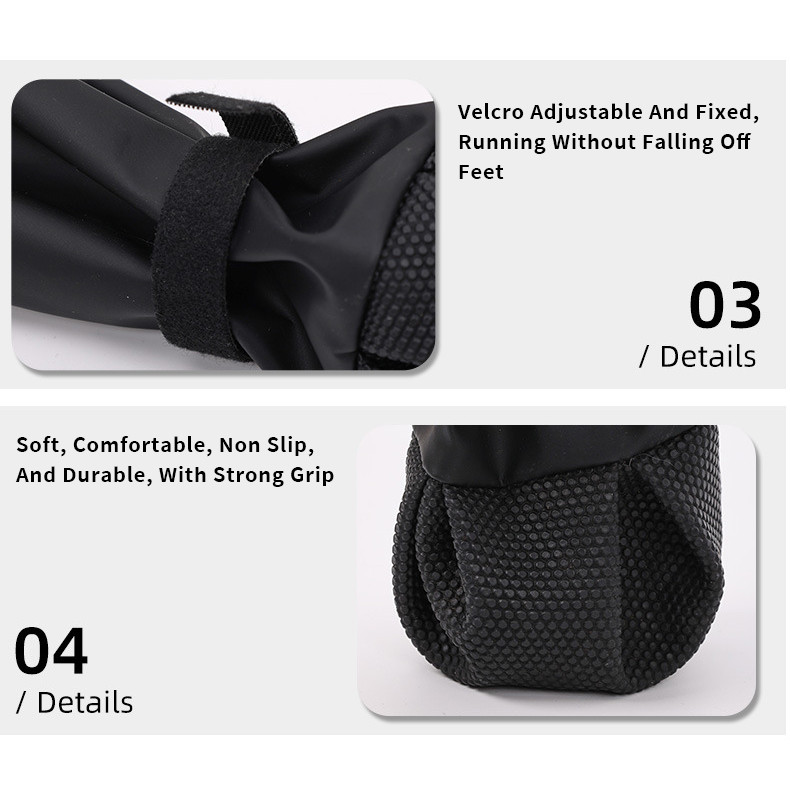 รองเท้าสุนัขสัตว์เลี้ยงกันน้ํากันลื่นเดินสัตว์เลี้ยงอุ้งเท้าป้องกันกลางแจ้งปรับสุนัขแขวนถุงเท้ารองเท้า - รูปที่ 5