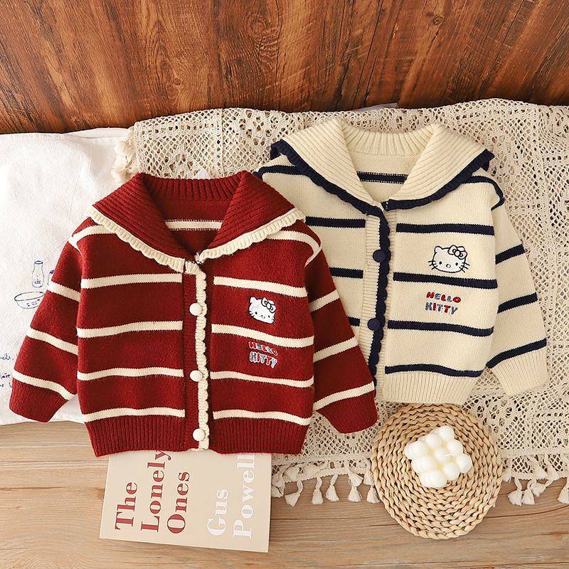 Girl's Sweater Autumn Clothing Fashion Baby Cardigan Children Autumn Sweater Cute Coat uak8