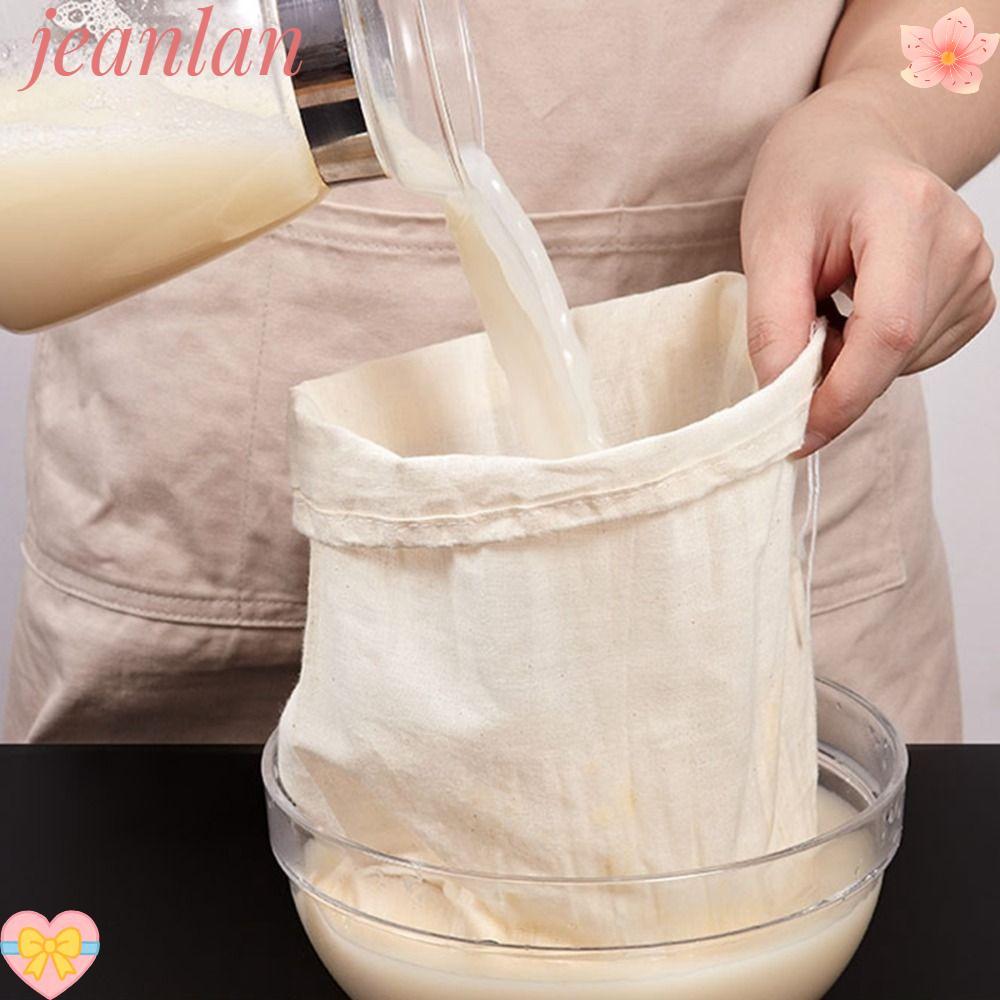 ผ้าชีส JEANLAN, ความเครียดถุงชงเย็นถุงกรอง, ชาแบบใช้ซ้ําได้โยเกิร์ตกาแฟ Cheesecloth ถุงนมถั่ว