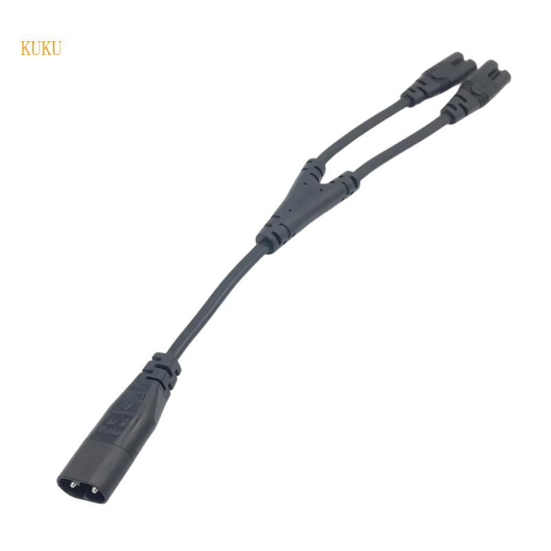 KU* สายไฟ สายไฟ IEC320 C7 ถึง C8 สายไฟปลอดภัยความสามารถสากล